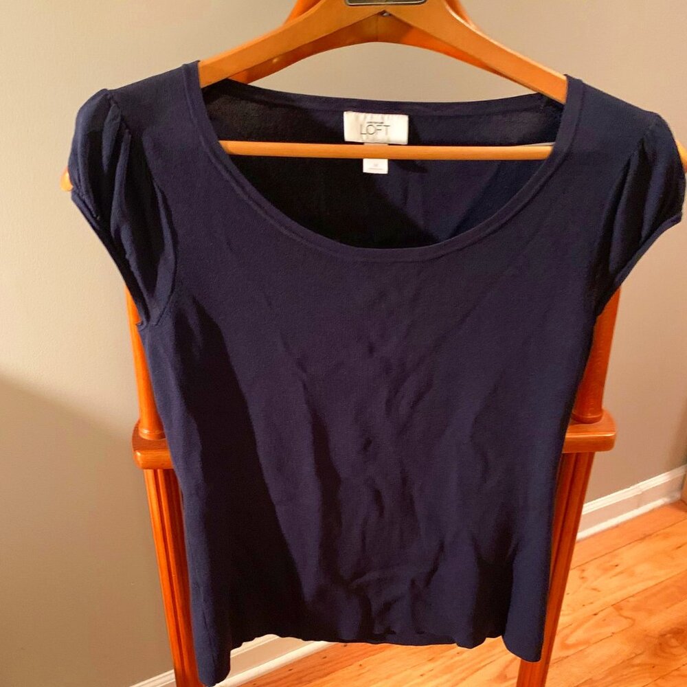 *HP* Ann Taylor Loft Navy Blue top